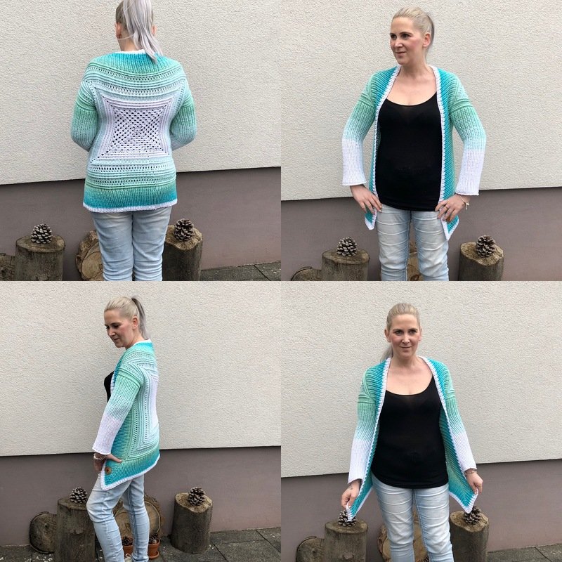 Häkelanleitung Jacke/Seelenwärmer "Gletscher" - Bild 2