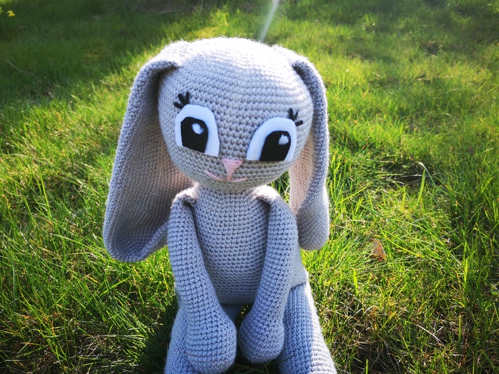 Cute Bunny Crochet Pattern: Henriette - 18 Inch Tall with Yellow Dress