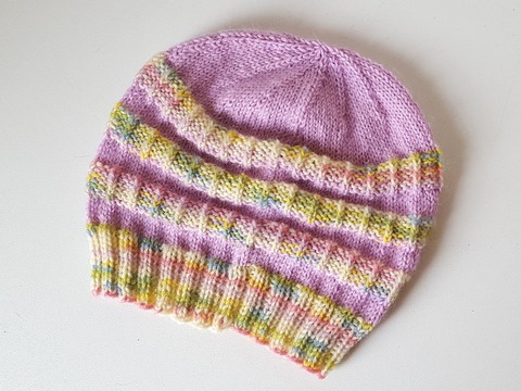 Strickanleitung Babymütze, Baby-Mütze, ca. 5 - 10 Monate