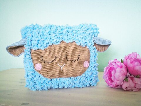 Schmusekissen "Schläfchen-Schäfchen" häkeln/stricken