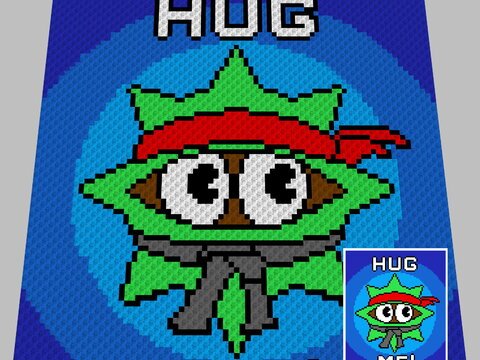 ChestNUT NINJA, Häkelmuster, Grafik für C2C Decke