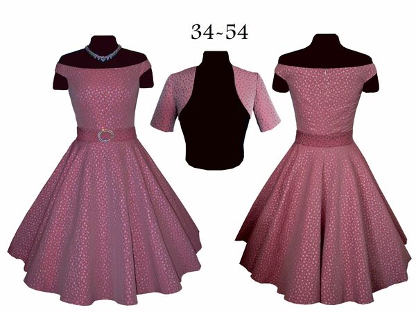 Morgana Schnittmuster Bildnahanleitung Ebook Petticoatkleid Bolero Gr 34 54 50ies Kleid Retrokleid 50er Jahre