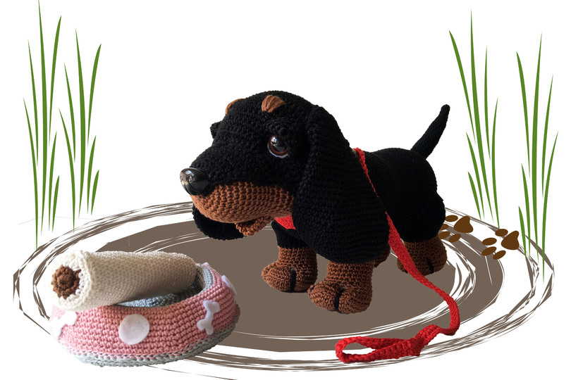 Dachshund Boni Pattern Amigurumi