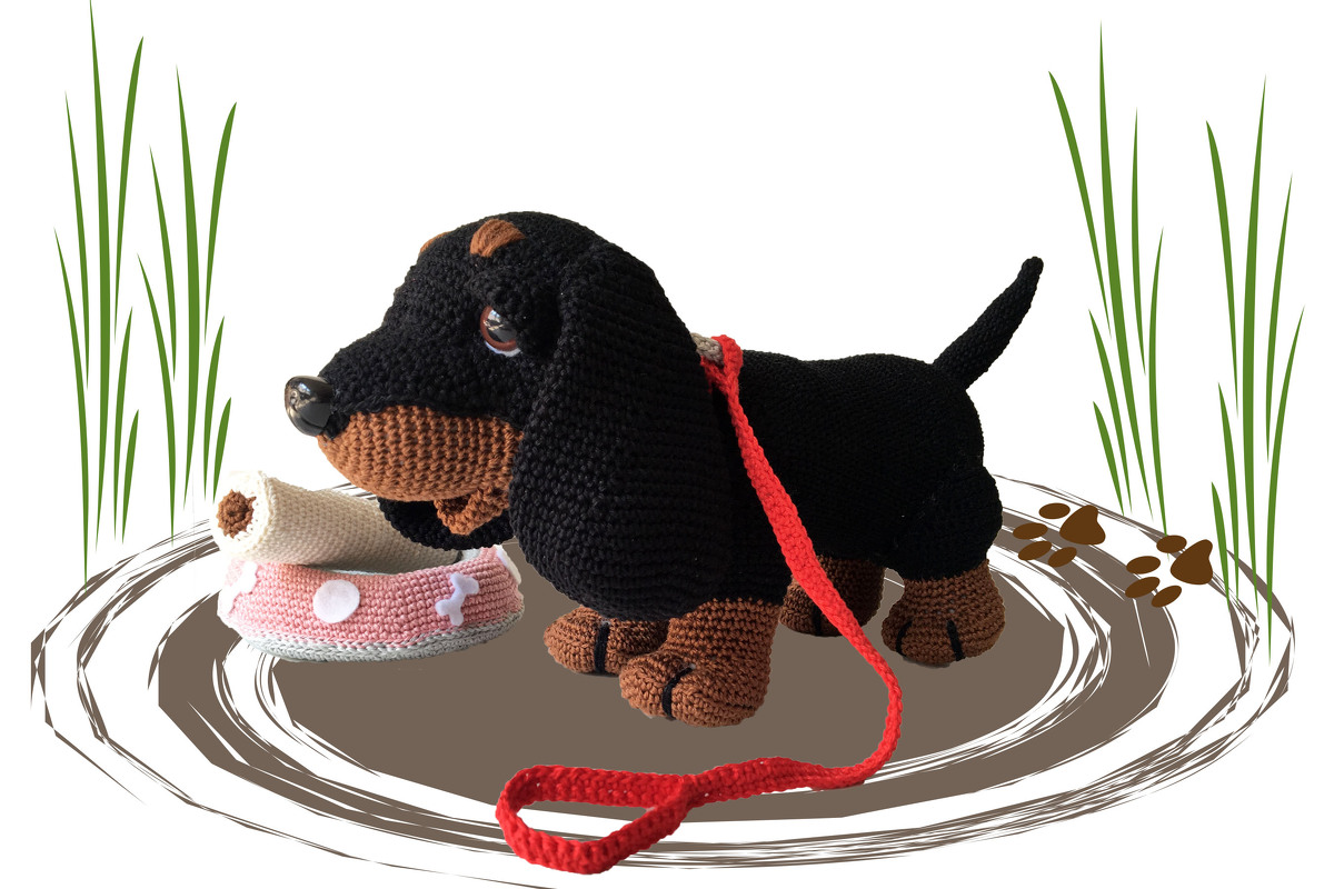 Dackel Boni  Häkelanleitung Amigurumi