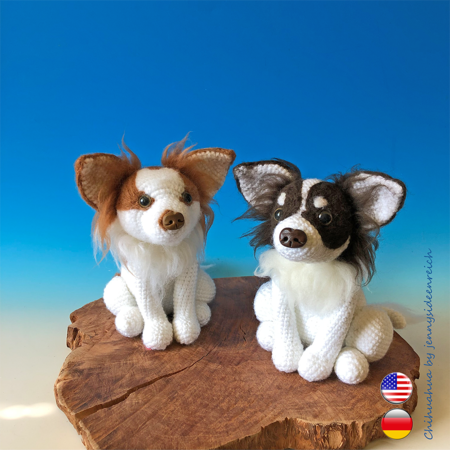 Crochet Pattern Chihuahua, crochet a sitting dog, amigurumi dog by jennysideenreich