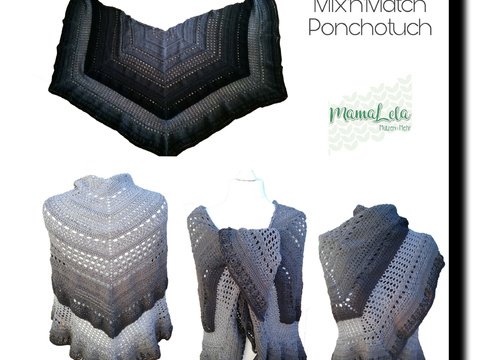 Ponchotuch "Mix'n'Match" von MamaLela - Häkelanleitung
