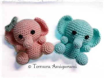 Häkelanleitung von baby Elefanten pdf ternura amigurumi english- deutsch- dutch