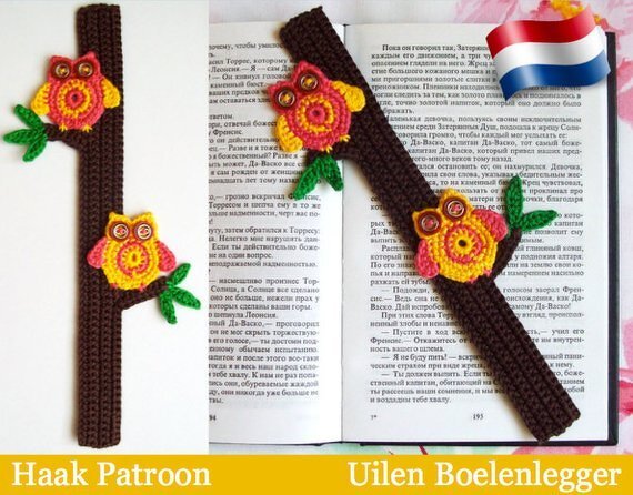 047NLY Boekenlegger UIl of decoratie - Amigurumi Haak patroon - PDF file by Zabelina CP