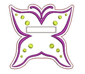 ITH Schmetterling Stickdatei Geschenkanhänger 10x10cm