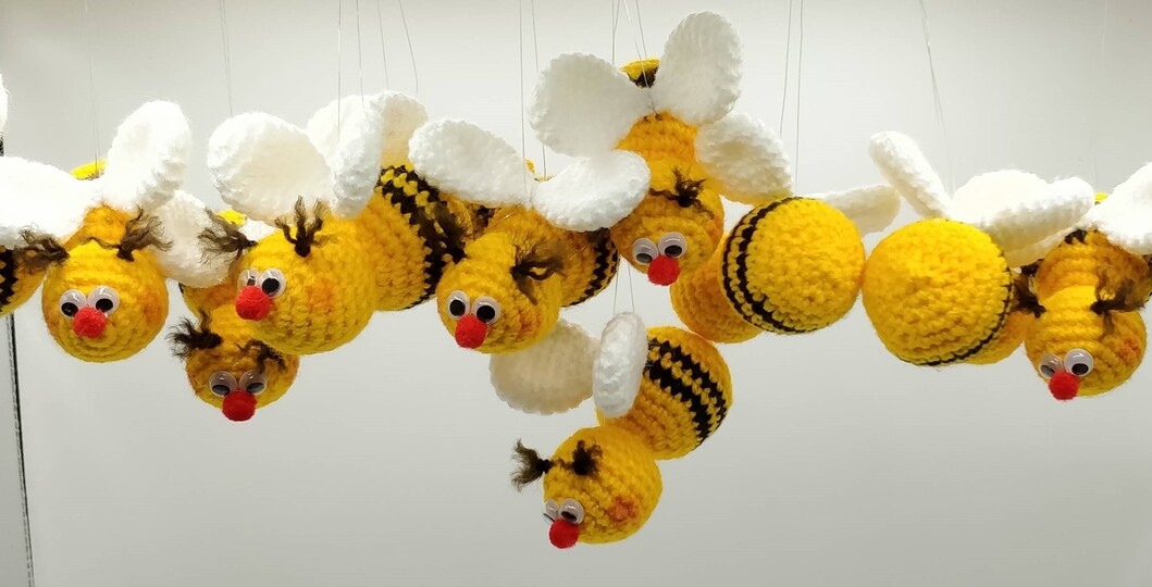 Kleines Bienchen zum anhängen - Häkelanleitung