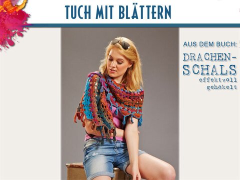 Drachenschwanz: Tuch mit Blättern