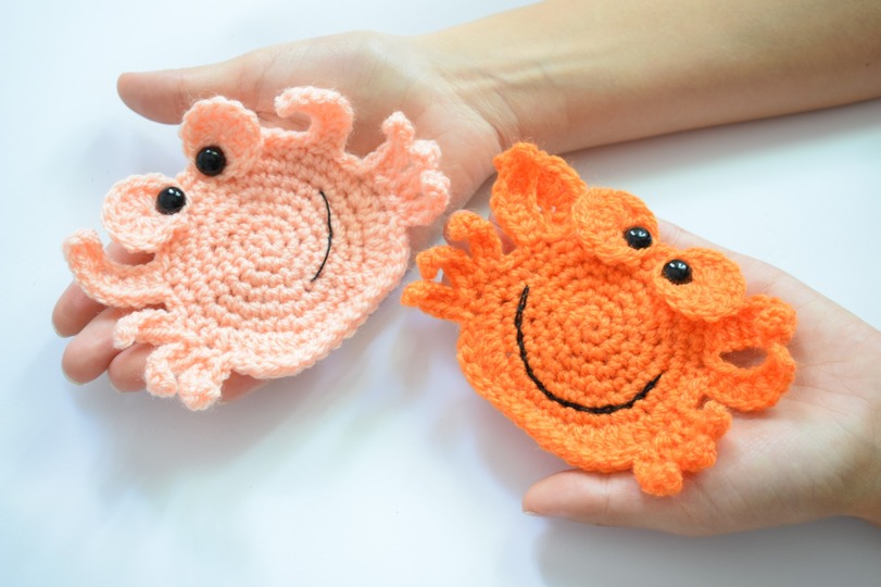 Undersea sweetness baby blanket with 7 sea creatures appliques