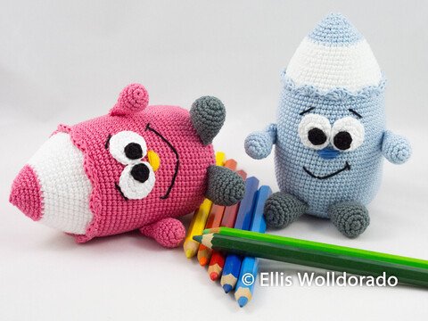 Dicke Buntstifte, Amigurumi, Häkelanleitung
