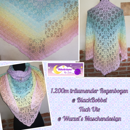 Tuch Ute häkeln Häkeltuch Dreieckstuch Schultertuch