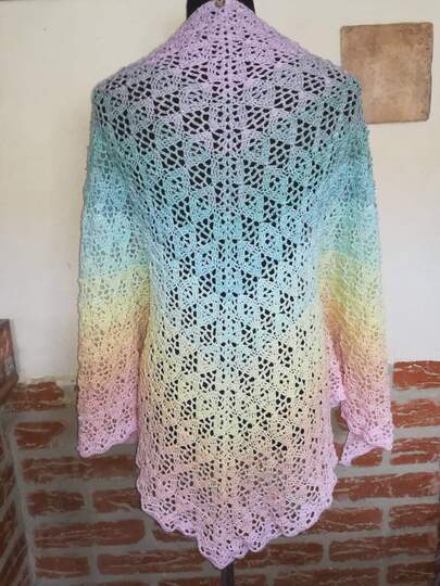 Tuch Ute häkeln Häkeltuch Dreieckstuch Schultertuch