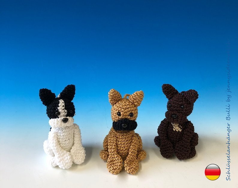 Häkelanleitung-Set 5 Amigurumi Hunde, Chihuahua, französische Bulldogge, Jack Russell Terrier, Labrador - Bild 2