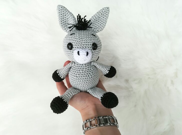 Crochet Pattern Emil the Donkey, Amigurumi, crochet Donkey