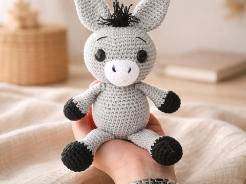 Häkelanleitung Esel Emil, Amigurumi, Esel häkeln