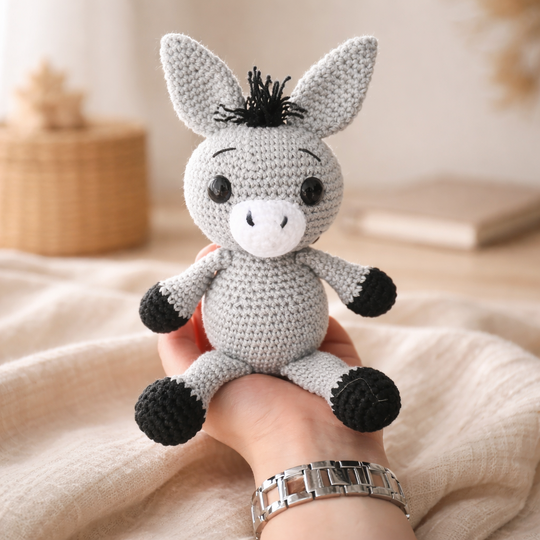 Häkelanleitung Esel, Amigurumi Esel häkeln, Esel häkeln, Kuscheltier Esel