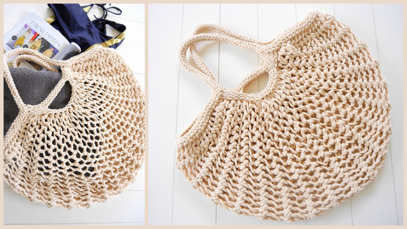 Knitting Pattern – Shopping Bag – BIG NETTY – No.218E - Image 2