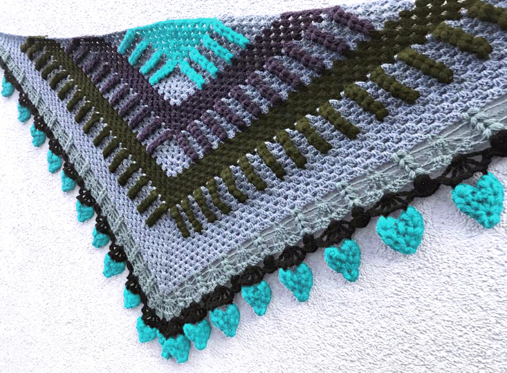 dreieckige Trachtentuch HERZIG