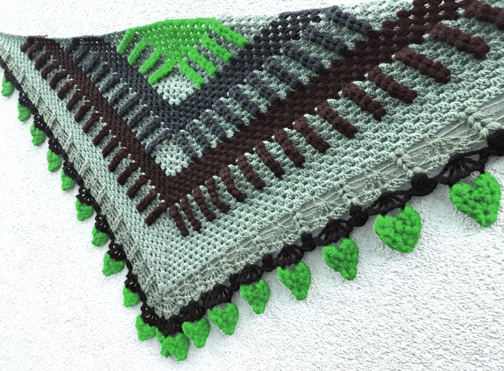 dreieckige Trachtentuch HERZIG