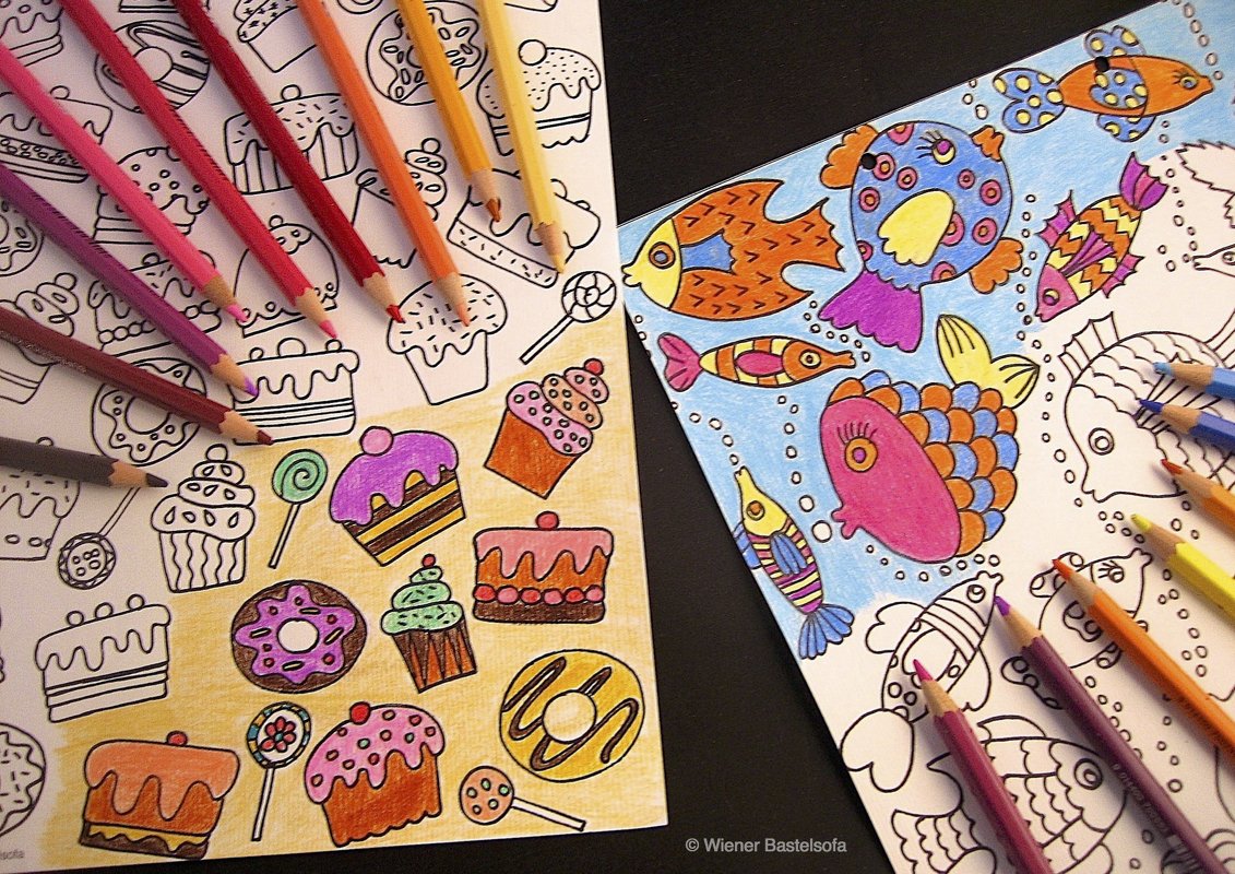 Kreativer Geburtstagskalender mit 13 Ausmalbögen, Ausmalbogen, Kalender