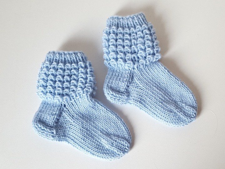 Strickanleitung Baby-Söckchen, Babysocken, Sohlenlänge ca. 10 cm  #255