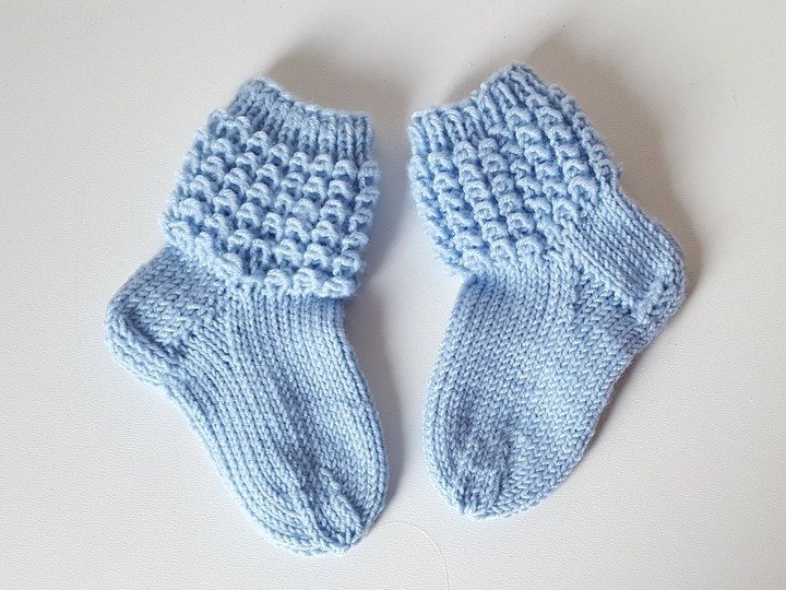 Strickanleitung Baby-Söckchen, Babysocken, Sohlenlänge ca. 10 cm  #255