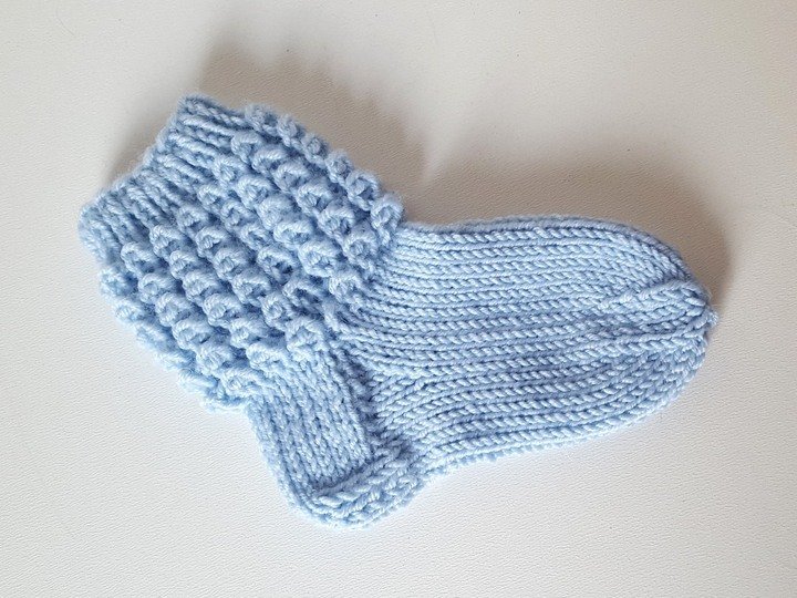 Strickanleitung Baby-Söckchen, Babysocken, Sohlenlänge ca. 10 cm  #255