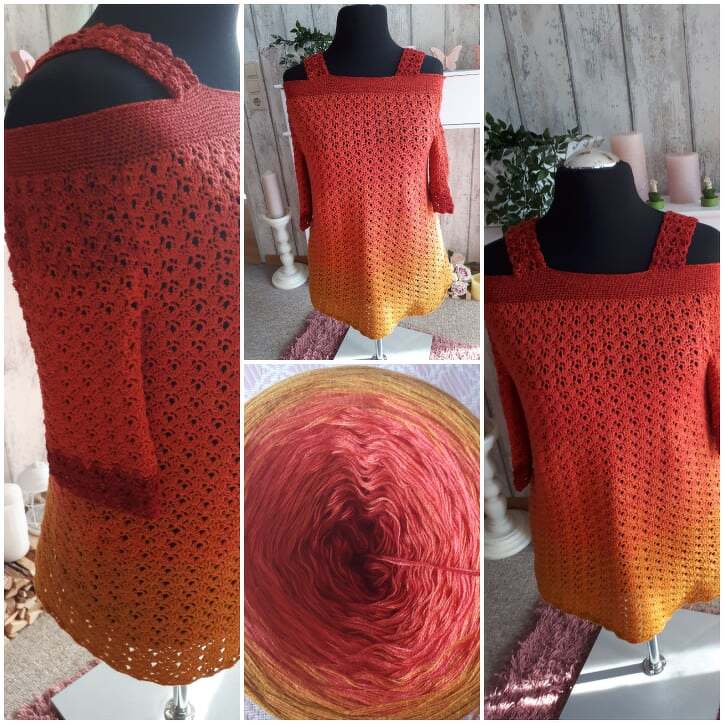 Häkelpulli "DANDELION" - ganz einfach für alle Größen anpassbar - Bild 2