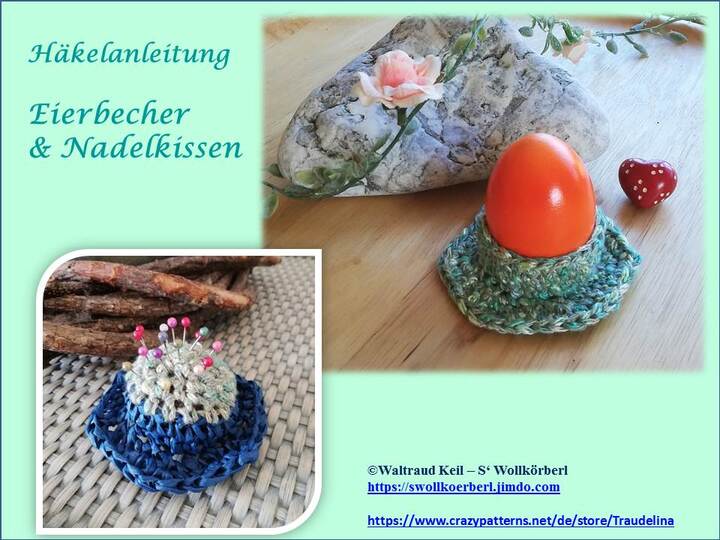 Eierbecher - Nadelkissen - Häkelanleitung