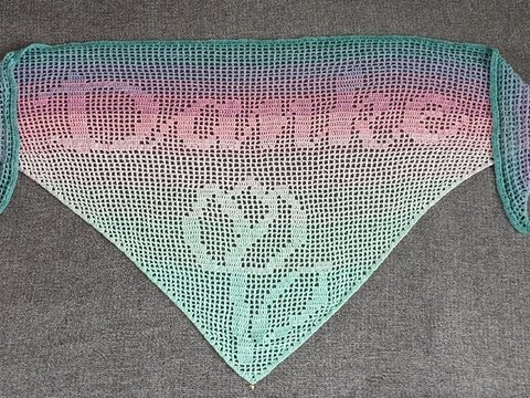 Häkelanleitung Motivtuch "DANKE"