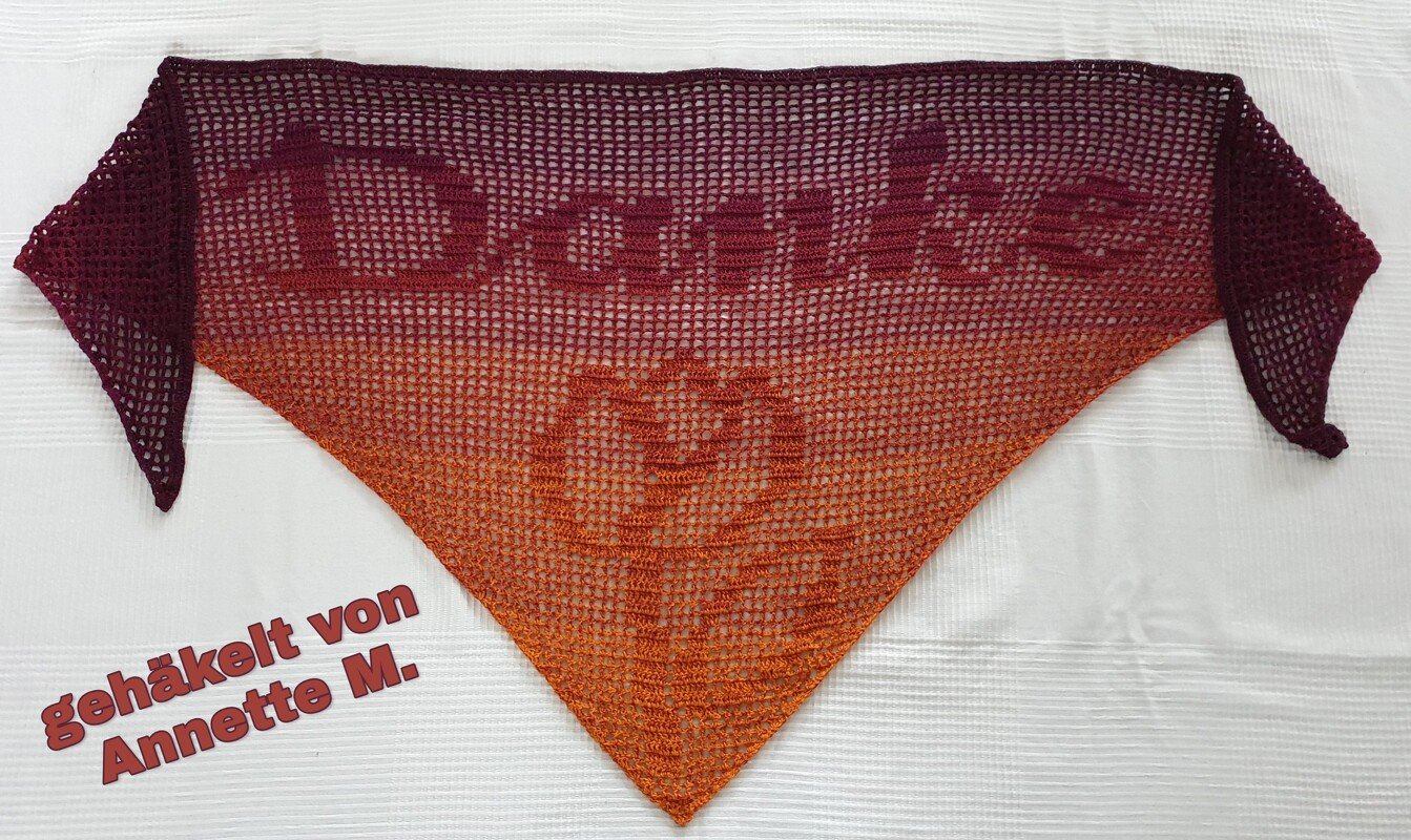 Häkelanleitung Motivtuch "DANKE" - Bild 3
