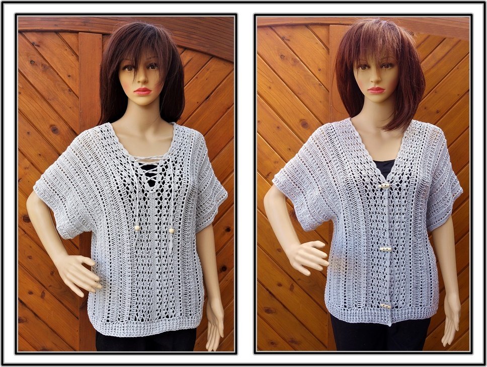 Häkelanleitung Weste oder Shirt "Sommerfrische"