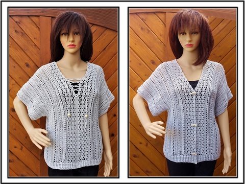 Häkelanleitung Weste oder Shirt "Sommerfrische"