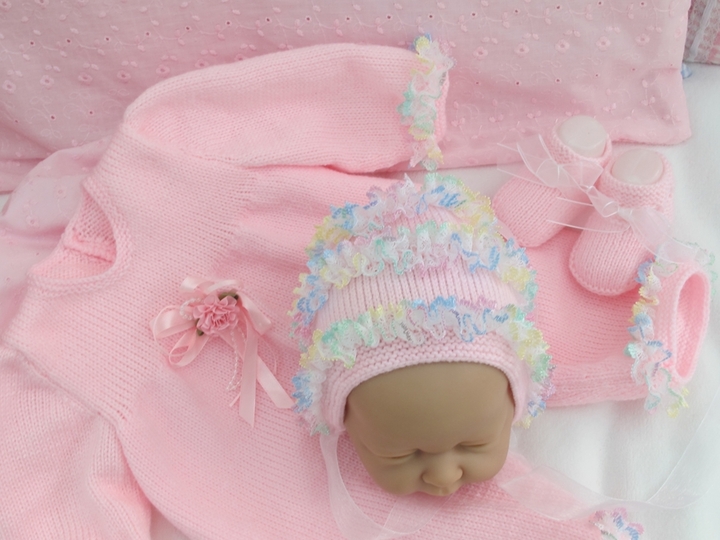 Strickanleitung für Babyset Modell ELFE Gr.54/56 für Reborns und Babys