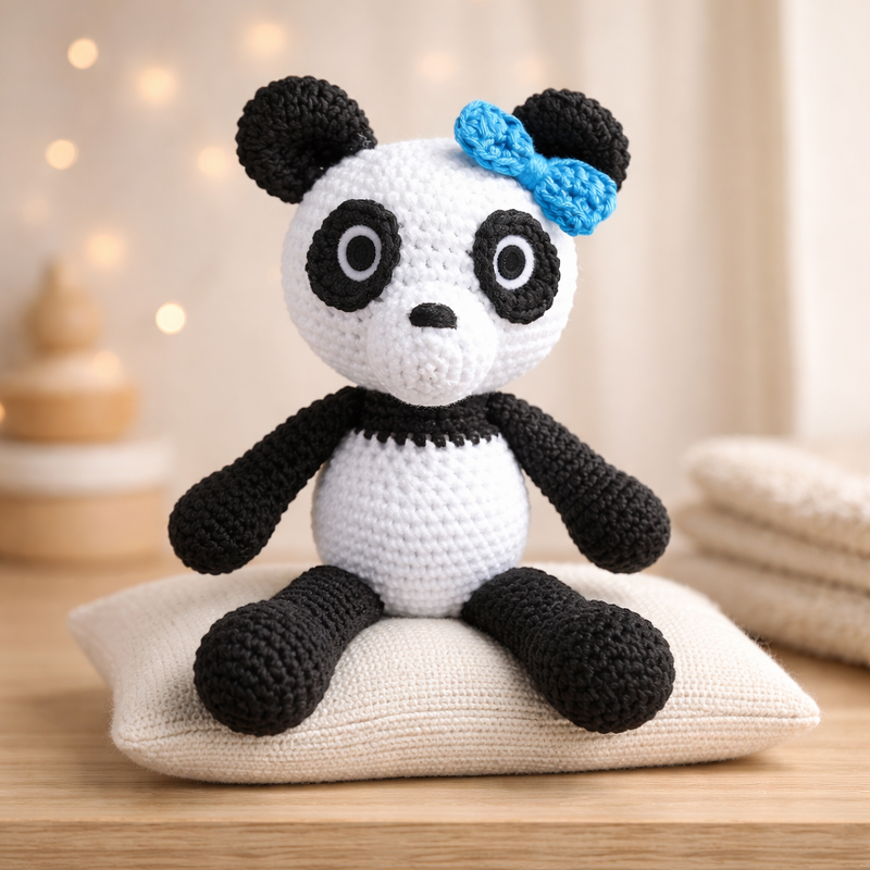 Häkelanleitung Panda Paula, Amigurumi, Panda häkeln
