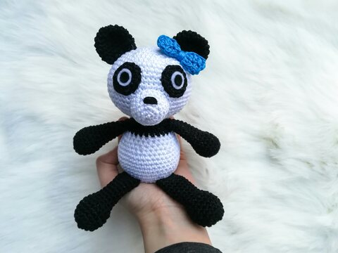 Häkelanleitung Panda Paula, Amigurumi, Panda häkeln