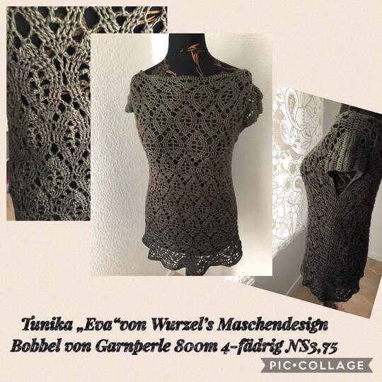 Tunika Eva häkeln Häkeltunika Shirt Häkelshirt
