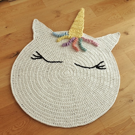 Hakelanleitung Einhornteppich