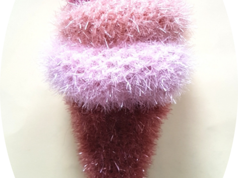 Häkelanleitung : Eistüte in 3D Verarbeitung