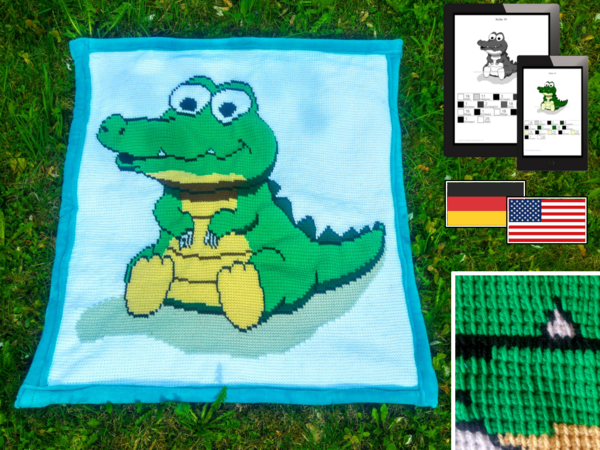 Childrens Blanket - Crocodile