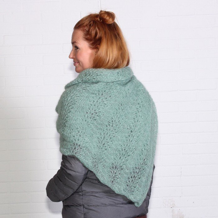 Pfauen-Schal in Kid Silk