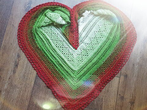 Häkelanleitung Dreieckstuch Apfelblüte