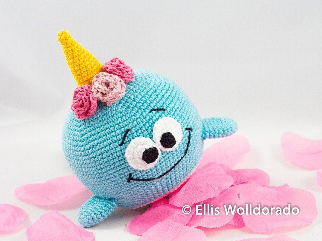 Einhorn-Wal Nelli, Amigurumi, Häkelanleitung