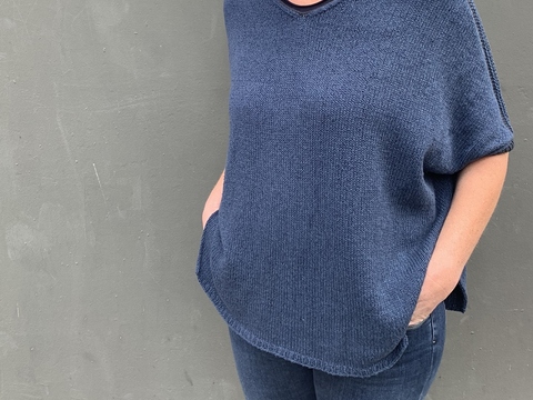 Strickanleitung, Sommerponcho mit Schulterstreifen