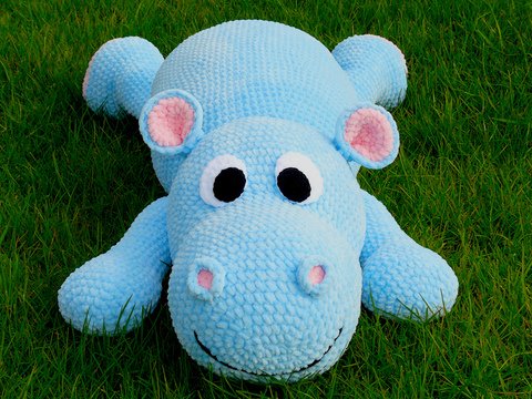 Häkelanleitung Skippy das flauschige Nilpferd