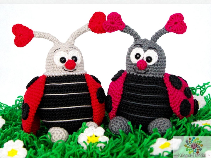 Ladybug Couple in Love - Crochet Pattern