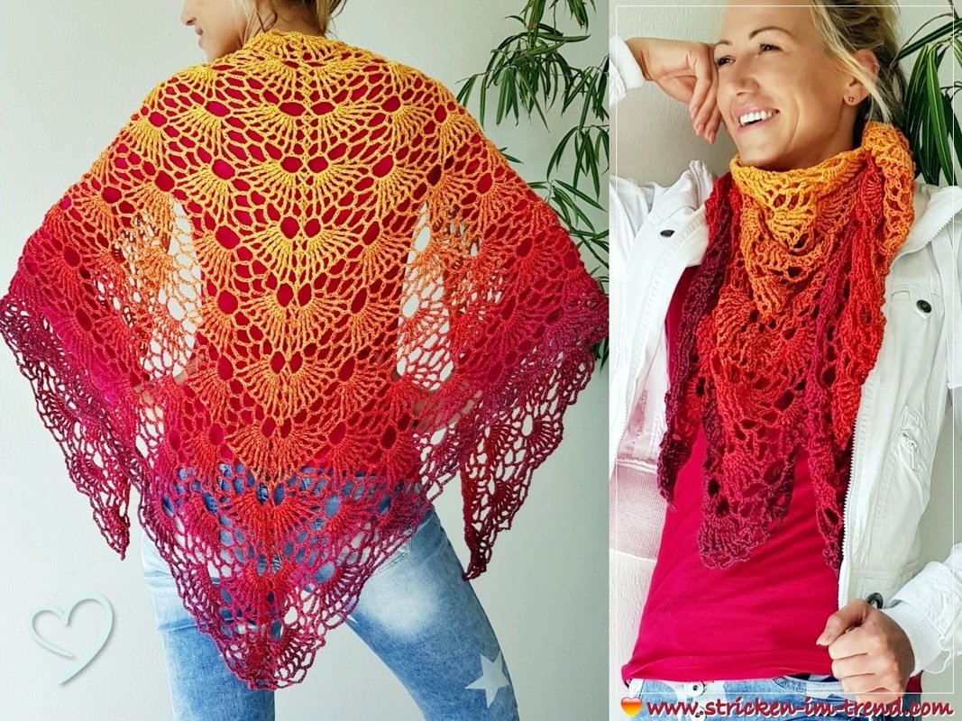 Häkelanleitung für Dreieckstuch | Tuch BioTronik #3